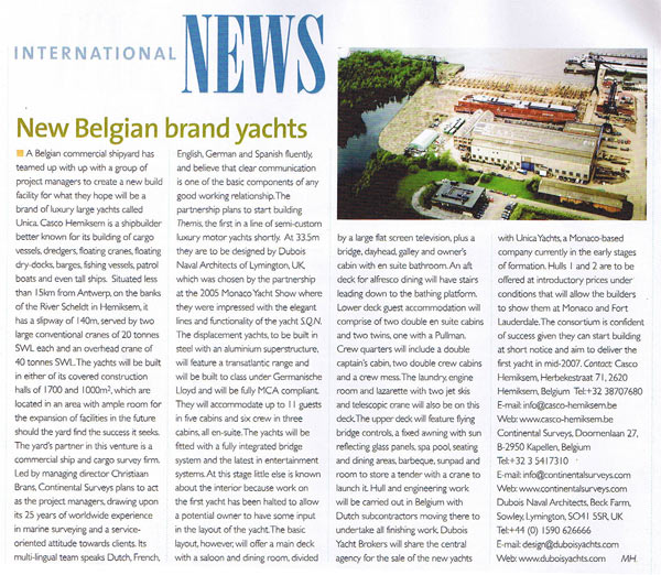 Article in Boat International